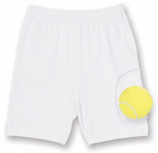 Girls white tennis shorts with ball pocket - mytenniskit.co.uk